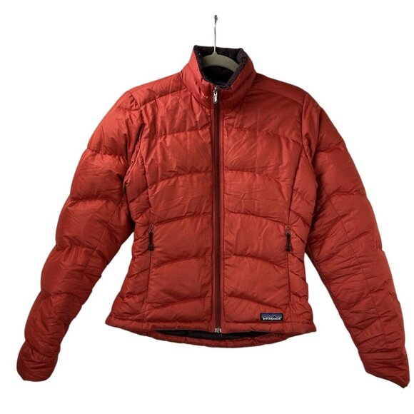 Patagonia Goose Down Women’s XS Puffer Jacket Coat Red/Orange Style 84611F4 - Picture 1 of 16